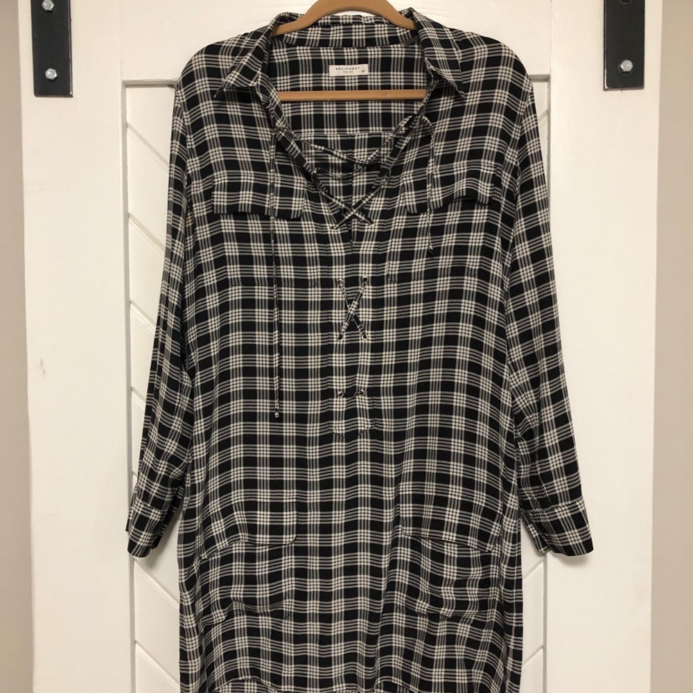 Equipment Lace up dress